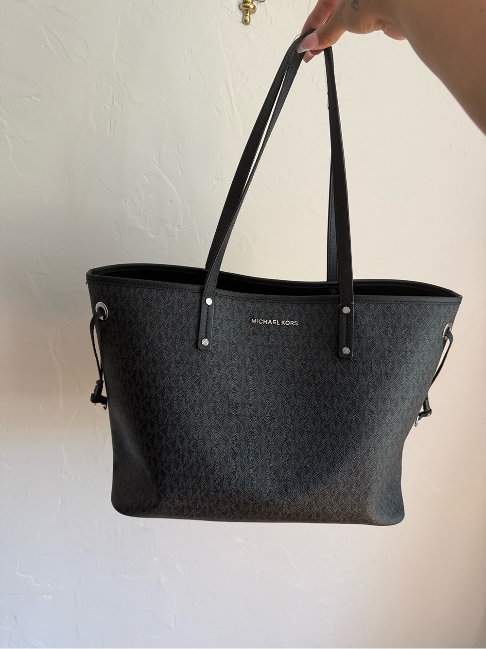 Michael Kors Black Logo-Print Tote